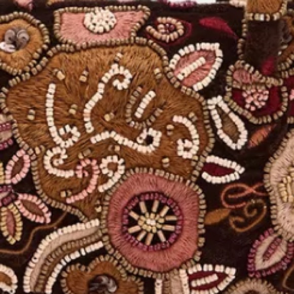 ZARA VELVET FLORAL EMBROIDERED SHOULDER BAG - Picture 5 of 8